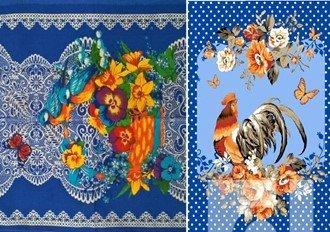 Полотенца Корзинка с цветами компаньон год петуха Кухонные